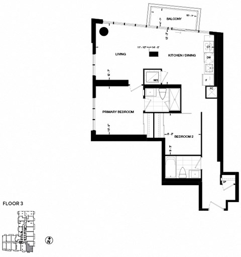 floor plan of the upper level of the house